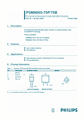 DataSheet PSMN005-75P pdf